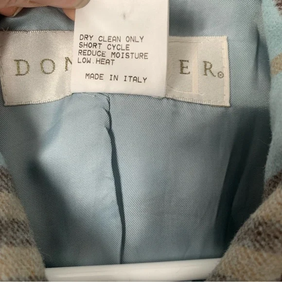 Vintage Doncaster Wool Angora Blend Blue and Brown Plaid Jacket - Picture 15 of 15